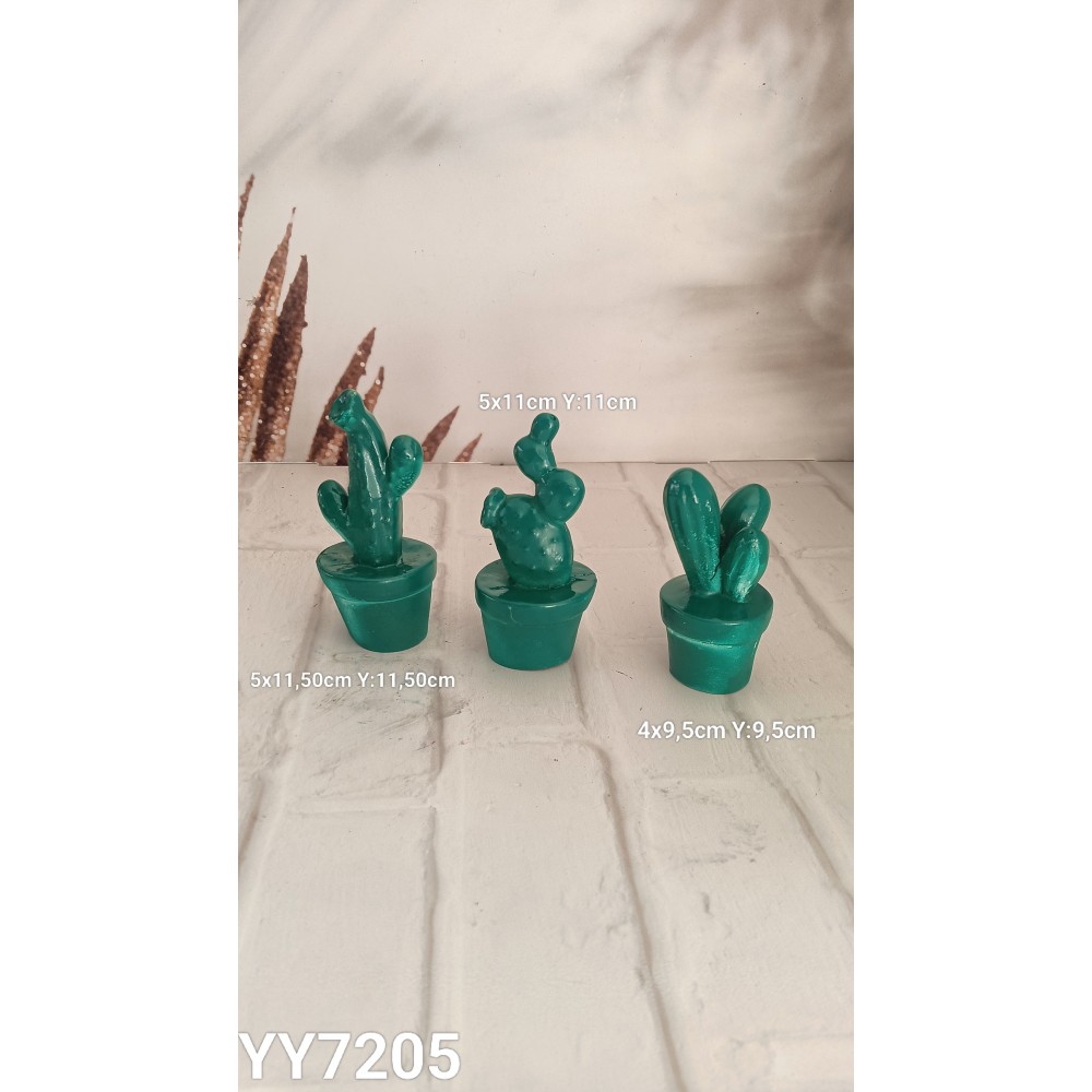YY7205 3lü Kaktüs Biblo Silikon Kalıp YY7205 3lü Kaktüs Biblo Silikon Kalıp
