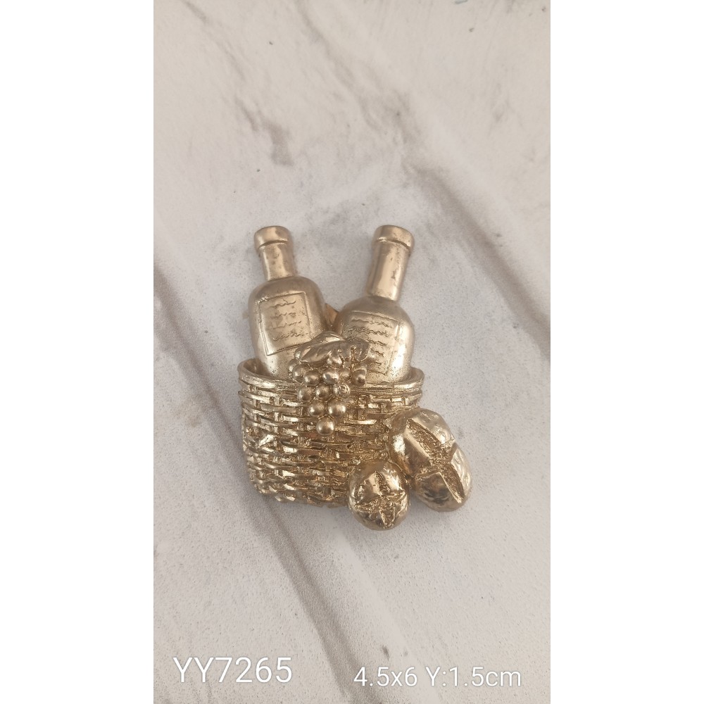 YY7265 Sepette Şişe Magnet Biblo Silikon Kalıp YY7265 Sepette Şişe Magnet Biblo Silikon Kalıp