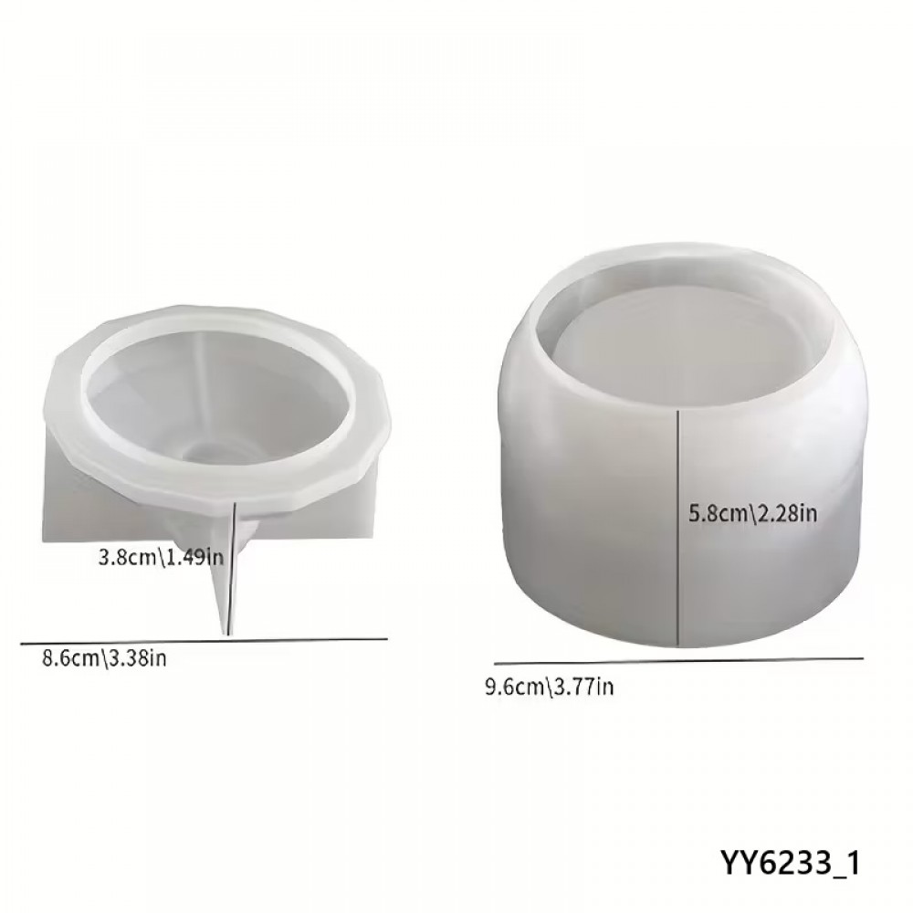 YY6233 – Geometrik Desenli Kapaklı Mumluk Takı Kutusu Silikon Kalıp