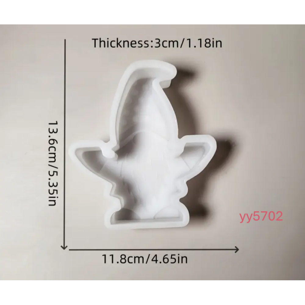YY5702 Cüce Figürlü Mumluk Silikon Kalıp - Sevimli ve Yaratıcı Dekoratif Mum Kalıbı, Eğlenceli Hediye Seçeneği!
