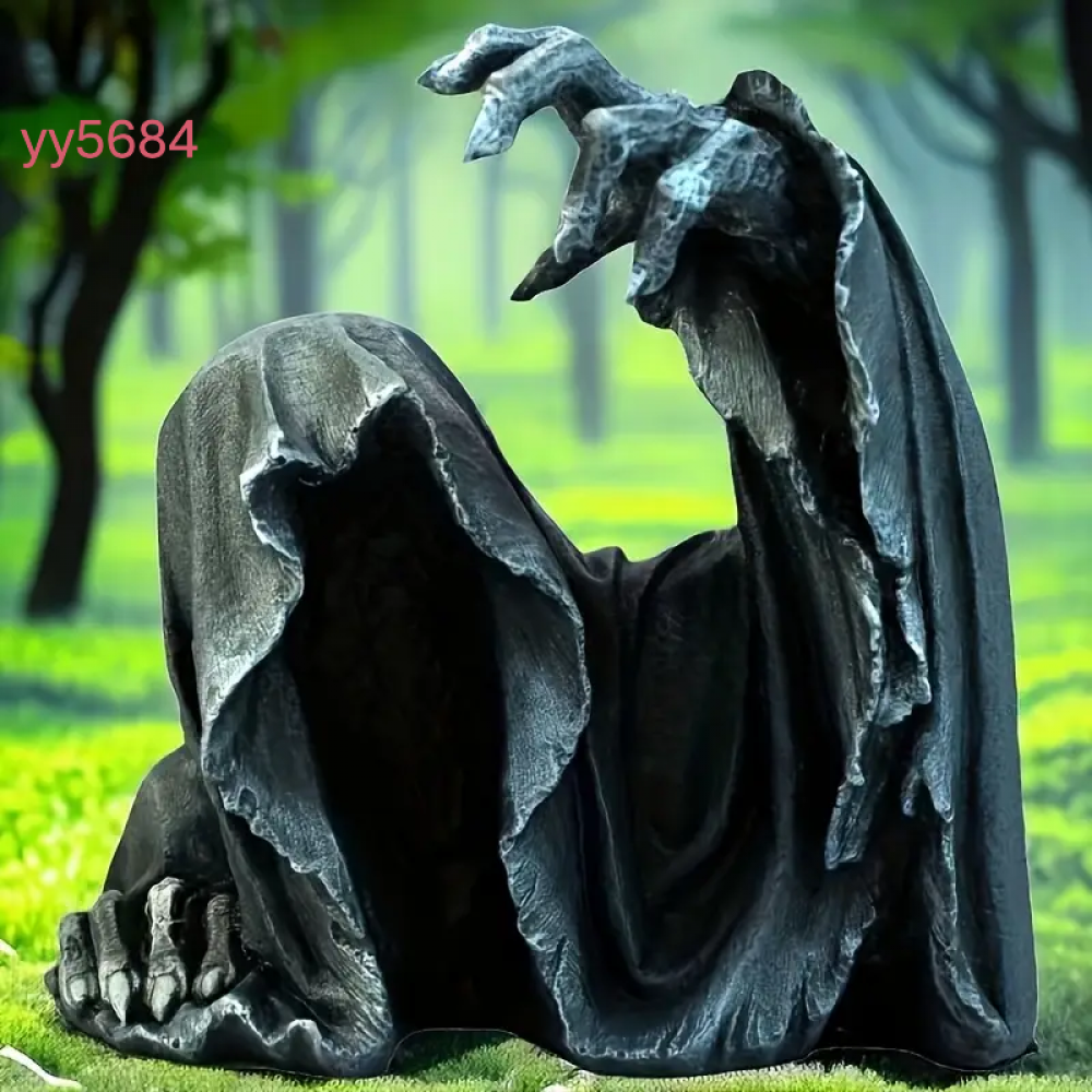 YY5684  Azrail Heykeli Büst Silikon Kalıp – Gotik ve Etkileyici Dekoratif Hediye!