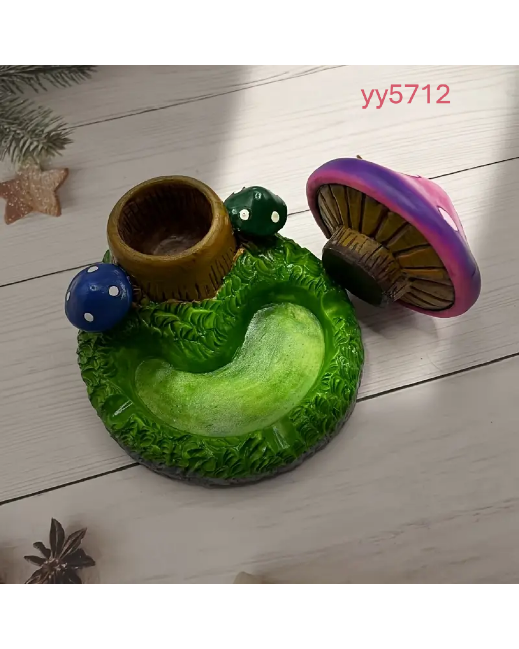  YY5712 Fungus Tasarımlı Mumluk Silikon Kalıp - Mantar ve Doğal Dekoratif Hediye Seçeneği!