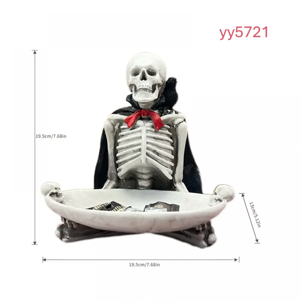  YY5721 Gotik Tasarım İskelet Sunumluk Silikon Kalıp - Dekoratif Sunum Tablası, Yaratıcı ve Gotik Hediye Seçeneği!