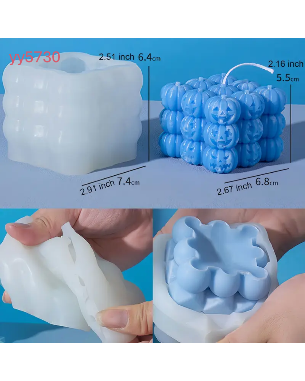 Balkabağı Mum Silikon Kalıp 