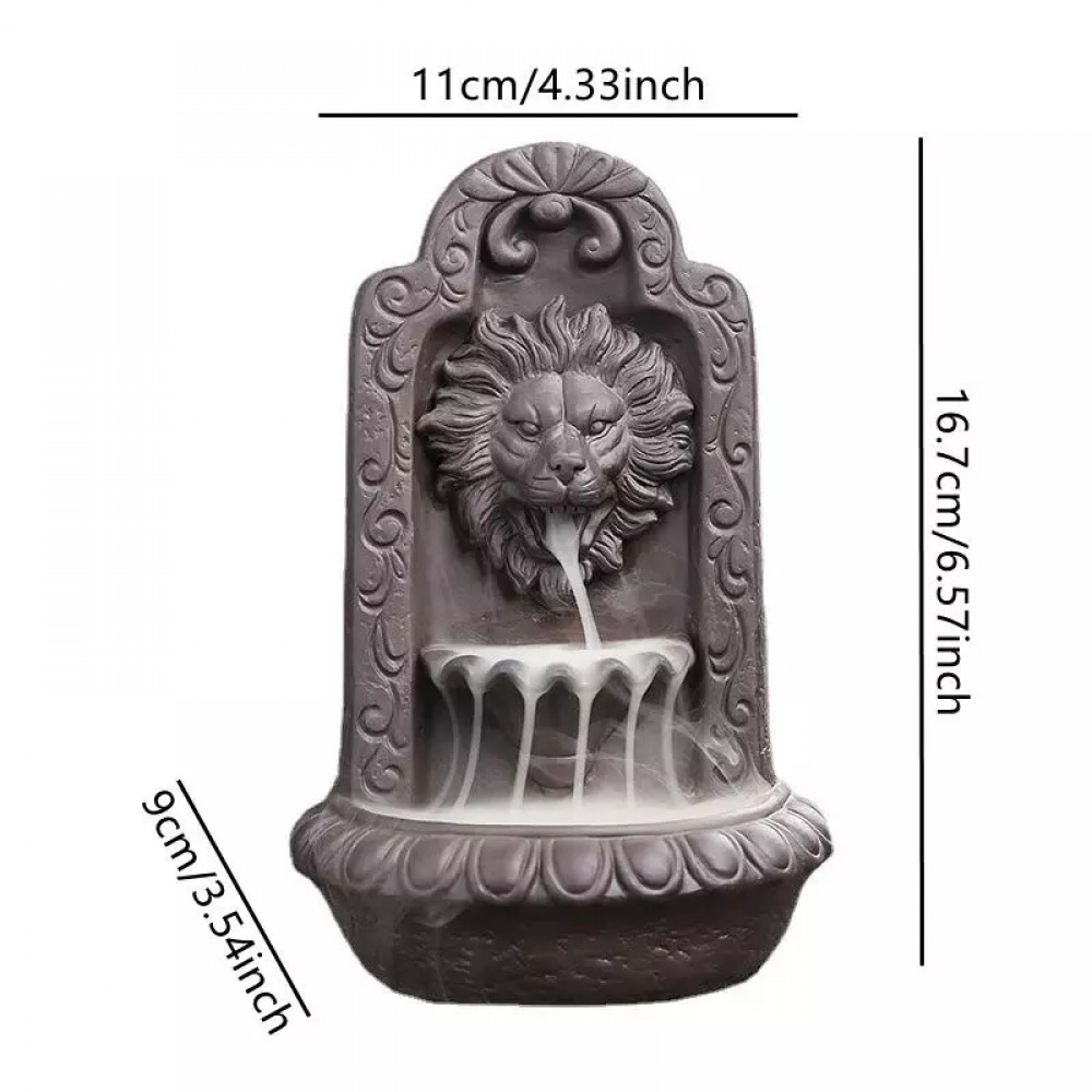 YY1748 Aslan Çeşmeli Geri Akış Tütsü Silikon Kalıp 16.7cm
