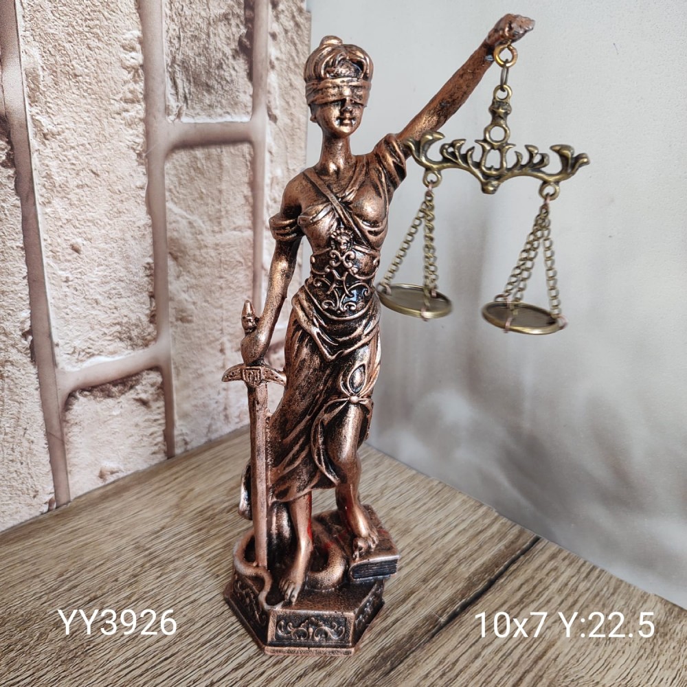 YY3926 Adalet Heykeli Silikon Kalıp • El Yapımı Hukuk Temalı Dekorlar için Hediye Seçeneği!