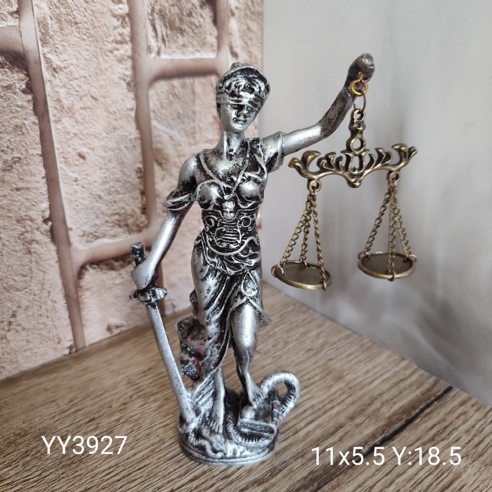 YY3927 Adalet Kraliçesi Themis Silikon Kalıp • El Yapımı Hukuk Temalı Dekorlar için Hediye Seçeneği!