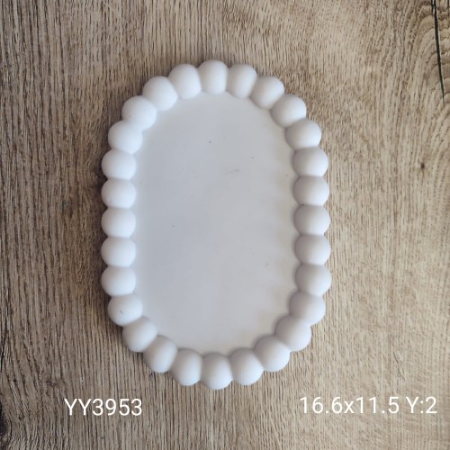 YY3953 - Bubble Sunumluk Oval 16.6X11.5 - SİLİKON KALIP 
