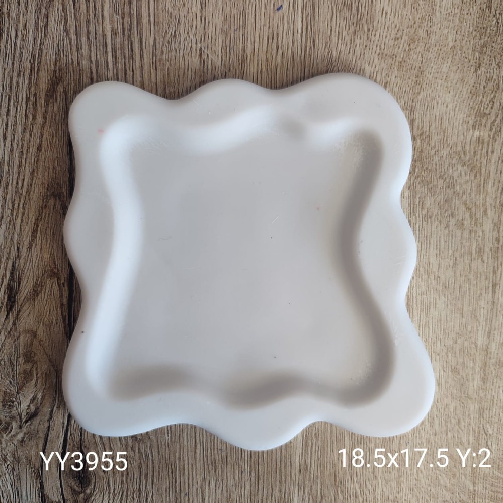 YY3955 - Dalgalı Kare Sunumluk - SİLİKON KALIP YY3955 - Dalgalı Kare Sunumluk - SİLİKON KALIP
