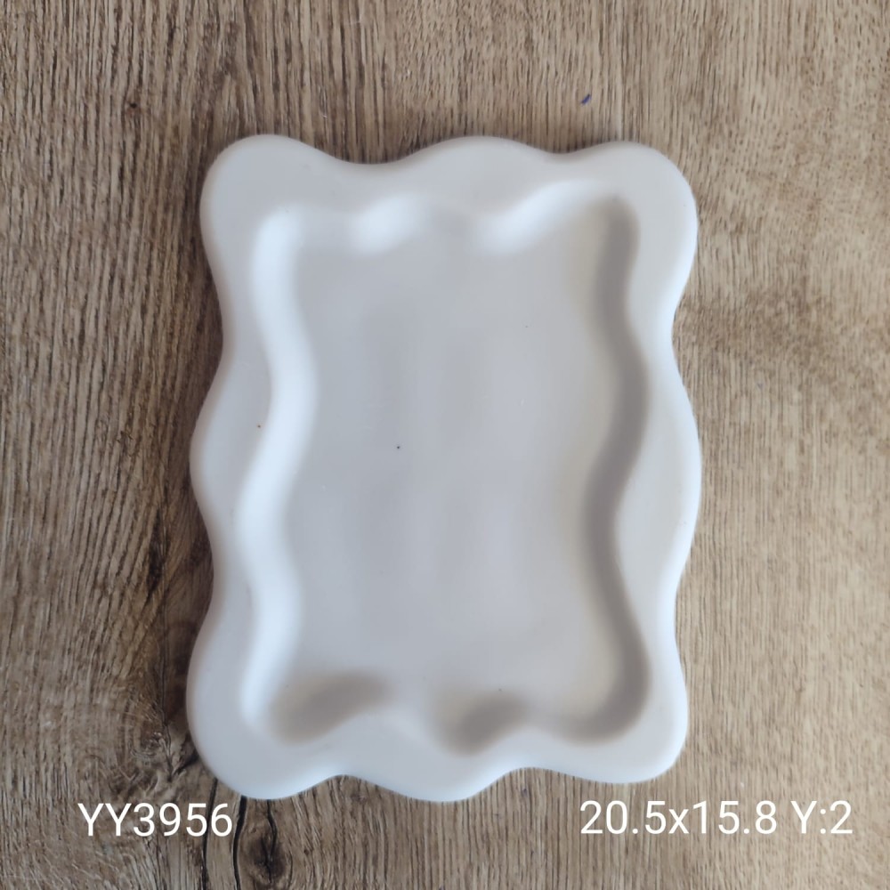 YY3956 - Dalgalı Dikdörtgen Sunumluk - SİLİKON KALIP YY3956 - Dalgalı Dikdörtgen Sunumluk - SİLİKON KALIP