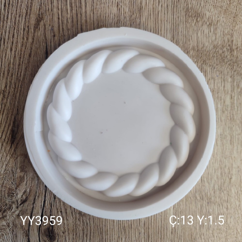 YY3959 - Yuvarlak Hasır Kenarlı Sunumluk - SİLİKON KALIP YY3959 - Yuvarlak Hasır Kenarlı Sunumluk - SİLİKON KALIP