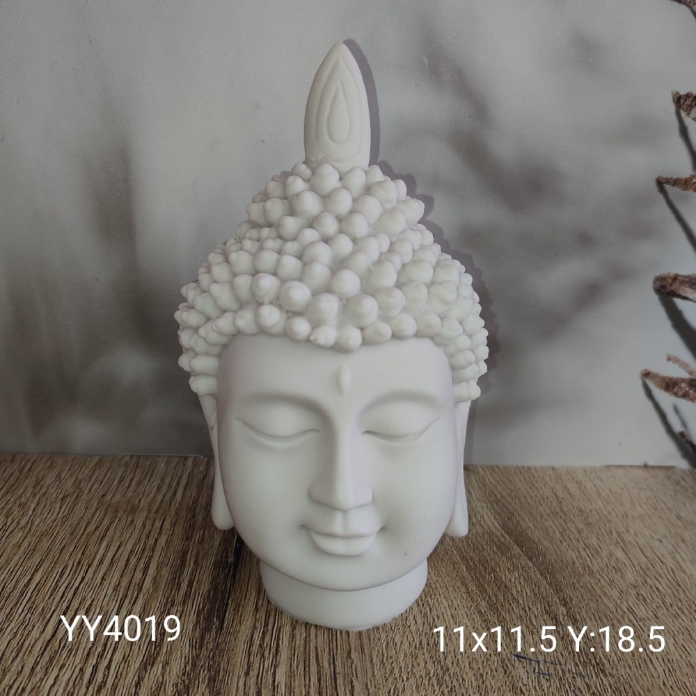 YY4019 Buda Kafa Büst Silikon Kalıp • El Yapımı Spiritüel Dekorlar için Hediye Seçeneği!