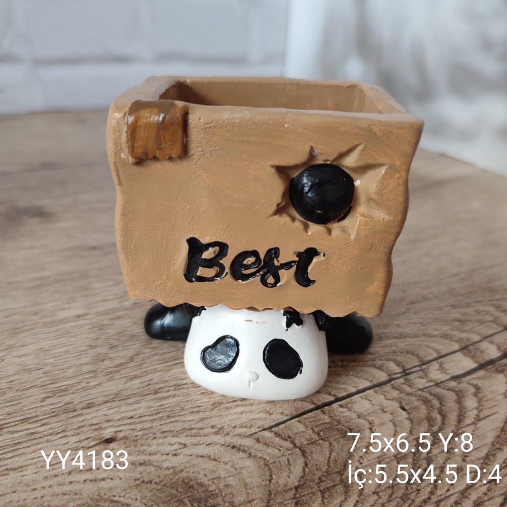 YY4183 Kutu Altında Ezilmiş Panda Saksı Best YY4183 Kutu Altında Ezilmiş Panda Saksı Best
