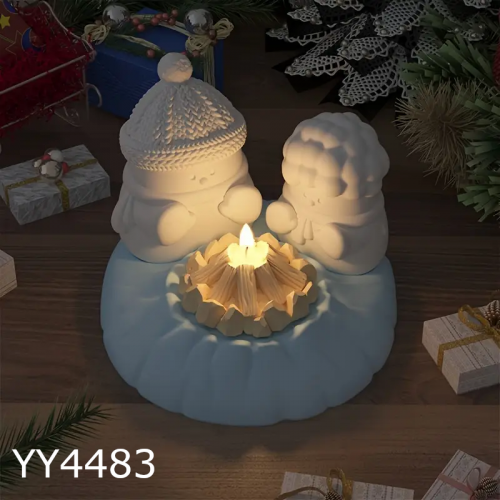 Isınan Kardan Adamlar Mumluk Silikon Kalıp – Sıcacık ve Sevimli Hediye!