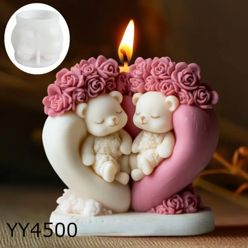 KALP İÇİNDE UYUYAN SEVİMLİ AYICIKLAR MUM BİBLO SİLİKON KALIP: ANNELER GÜNÜ'NDE SEVİMLİ VE ANLAMLI BİR HEDİYE!