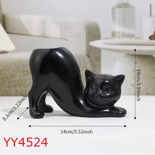 YY4524 - Kedi Figürlü Vazo Silikon Kalıp