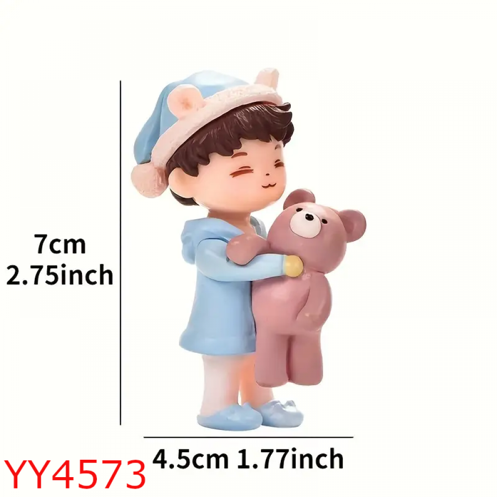  YY4573 Pijamalı Şirin Kız ve Erkek Biblo Silikon Kalıp: Sevimli ve Anlamlı Hediye Seçeneği!