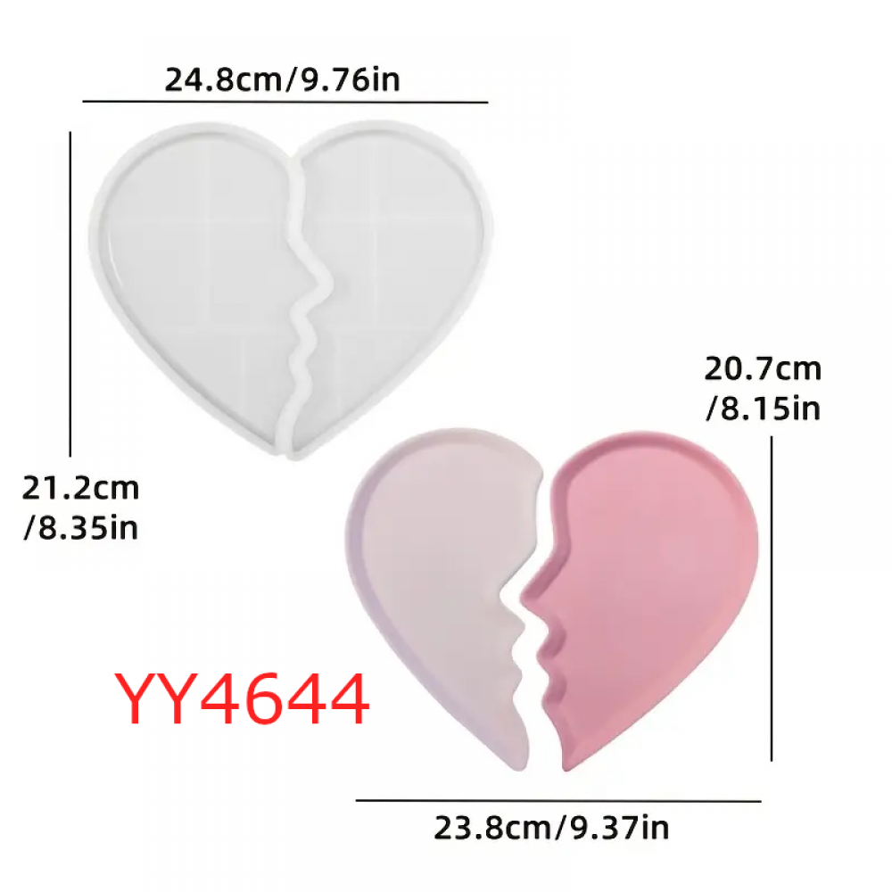 YY4644 - KALP TASARIMLI SUNUMLUK - SİLİKON KALIP