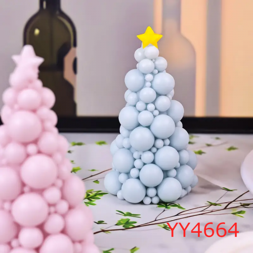 YY4664 - NOEL AĞACI MUM - SİLİKON KALIP 