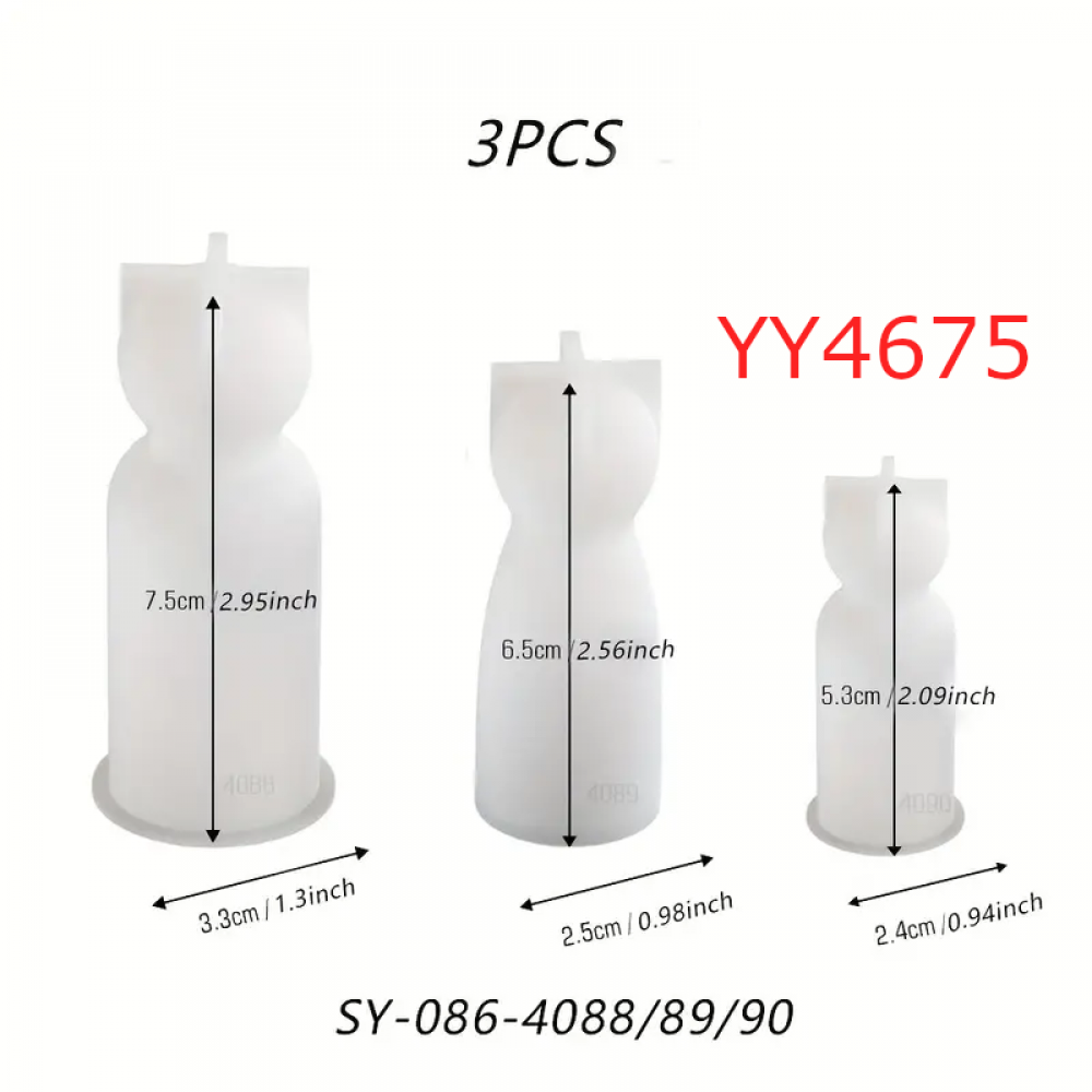 YY4675 - SOYUT 3'LÜ BİBLO - MUM - SİLİKON KALIP YY4675 - SOYUT 3'LÜ BİBLO - MUM - SİLİKON KALIP