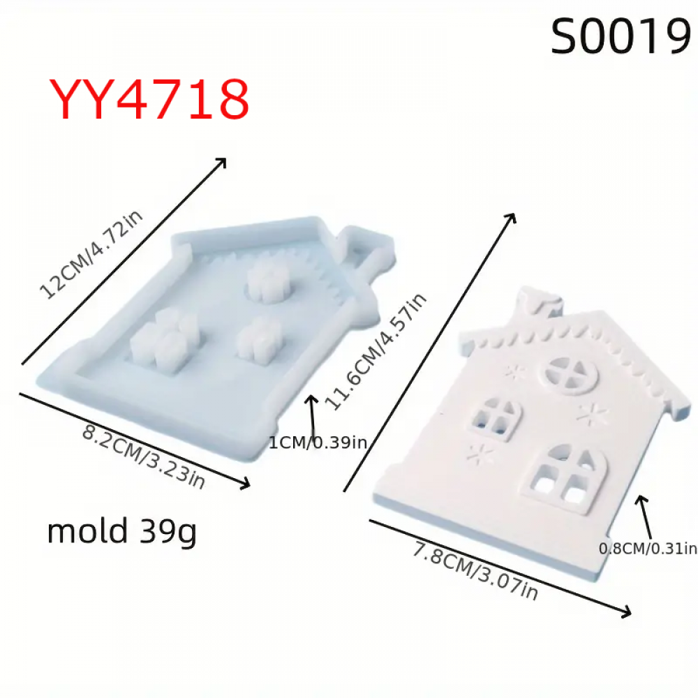 YY4718 - EV TEMALI DEKOR MUMLUK - SİLİKON KALIP