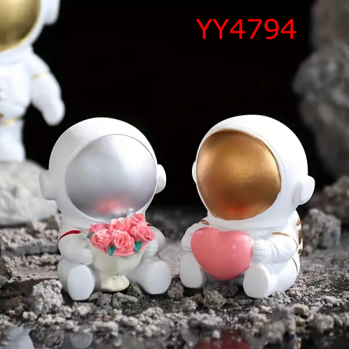 YY4794 - 2'li Astronot Biblo Mum Silikon Kalıp