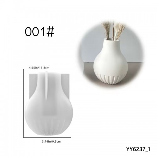 YY6237 – Yarım Çizgili Ampul Vazo Silikon Kalıp
