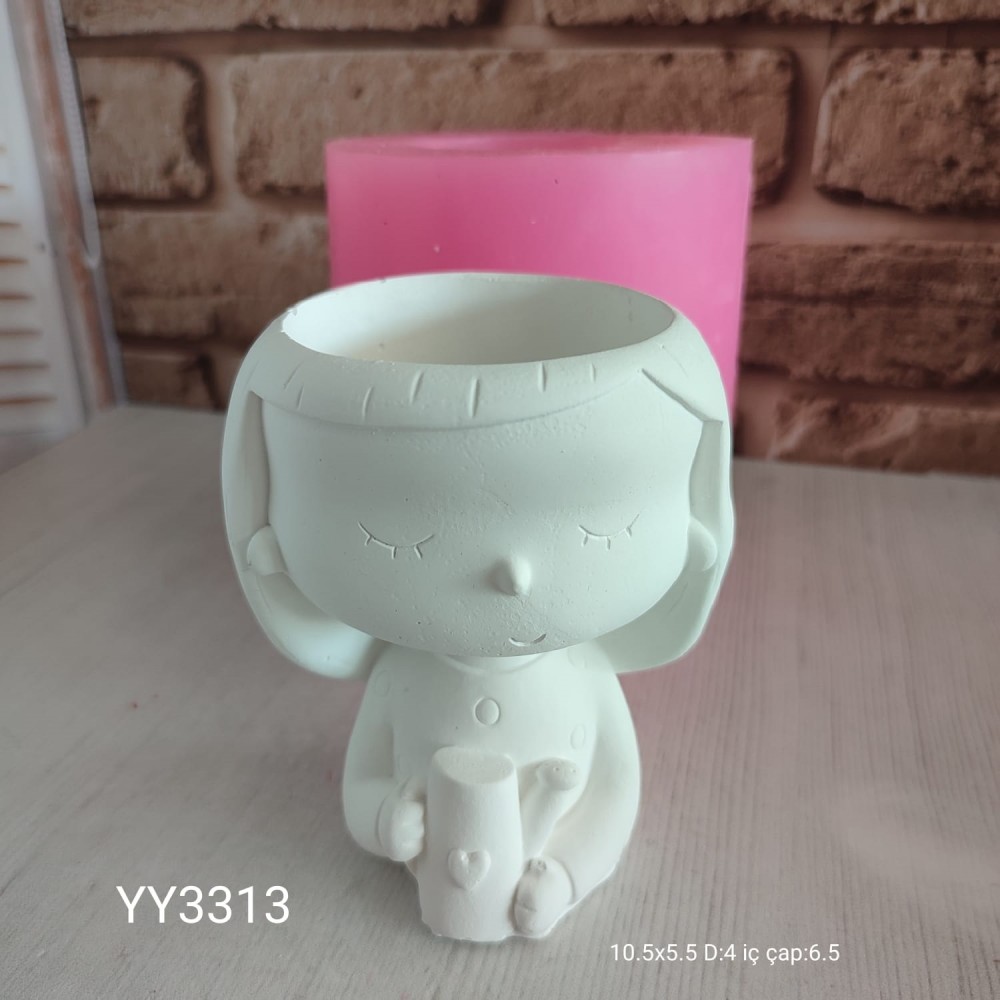 YY3313-Sulama Kabı Tutan Kız Sukulent Saksı YY3313-Sulama Kabı Tutan Kız Sukulent Saksı