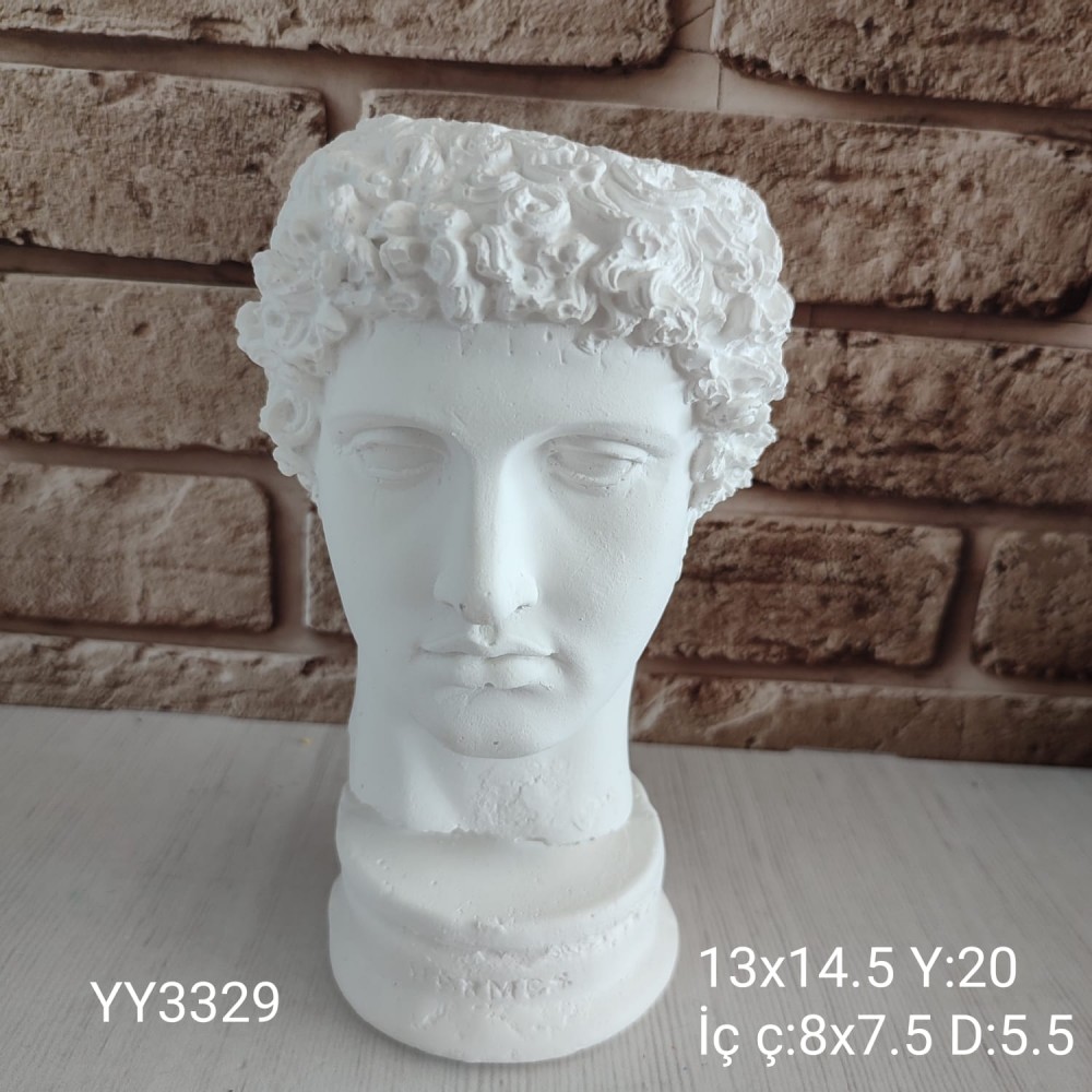 YY3329 Hermes Büst Saksı Vazo Silikon Kalıp: Sanat ve Doğayı Birleştiren Anlam Dolu Hediye!