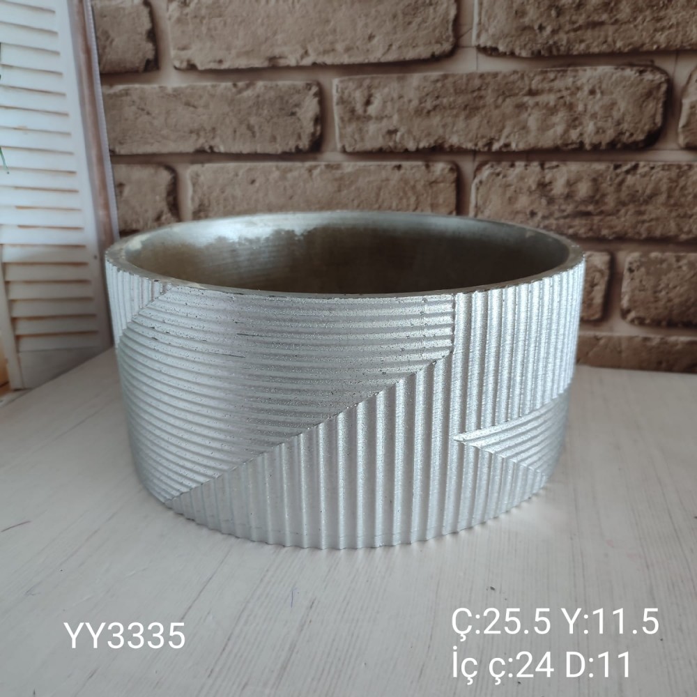 YY3335-Çapraz Çizgili Geniş Saksı YY3335-Çapraz Çizgili Geniş Saksı