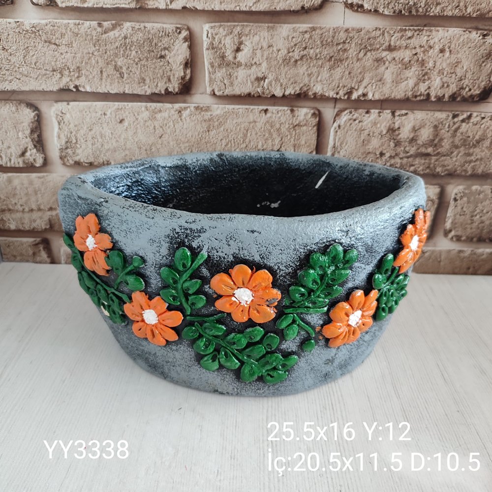 YY3338-Çiçekli Saksı YY3338-Çiçekli Saksı