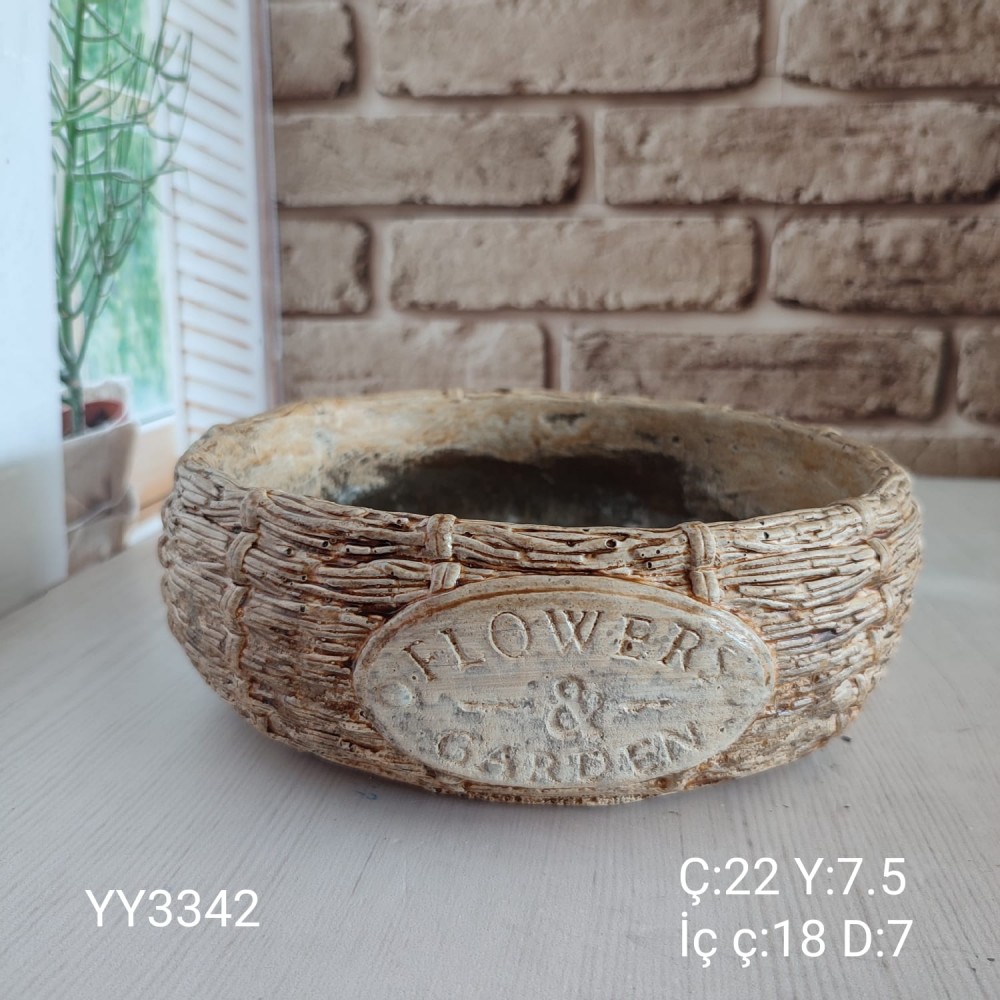 YY3342-Flower Garden Hasır Saksı YY3342-Flower Garden Hasır Saksı
