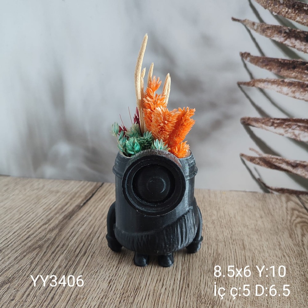 YY3406 Minyon Tek Gözlü Silikon Kalıp • El Yapımı Sukulent Saksılar için Hediye Seçeneği!