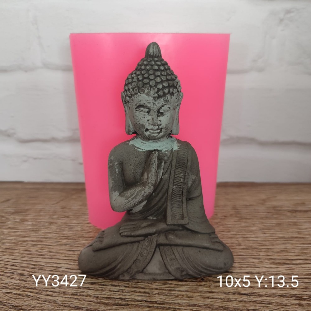 YY3427 Mini Meditasyon Buda Silikon Kalıp • El Yapımı Spiritüel Dekorlar için Hediye Seçeneği!