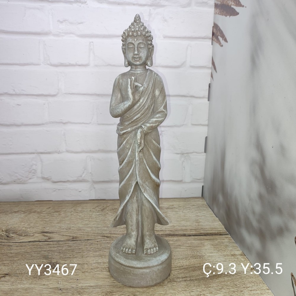 YY3467 Ayakta Duran Buda Silikon Kalıp • El Yapımı Spiritüel Dekorlar için Hediye Seçeneği!