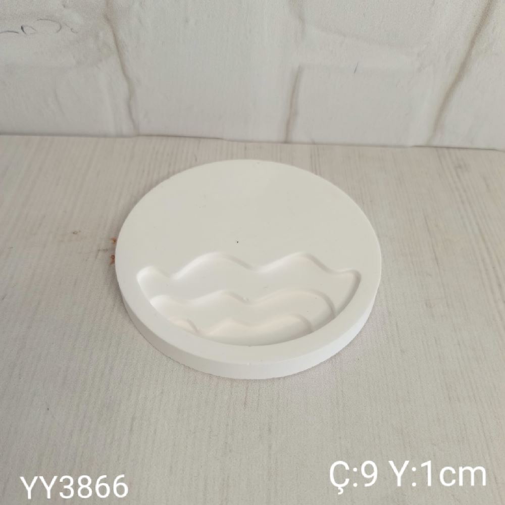 YY3866 - DALGALI YUVARLAK TAKILIK KÜÇÜK - SİLİKON KALIP 