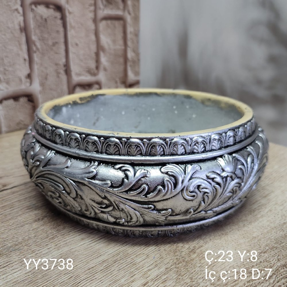 YY3738 GENİŞ SAKSI 23CM SİLİKON KALIP