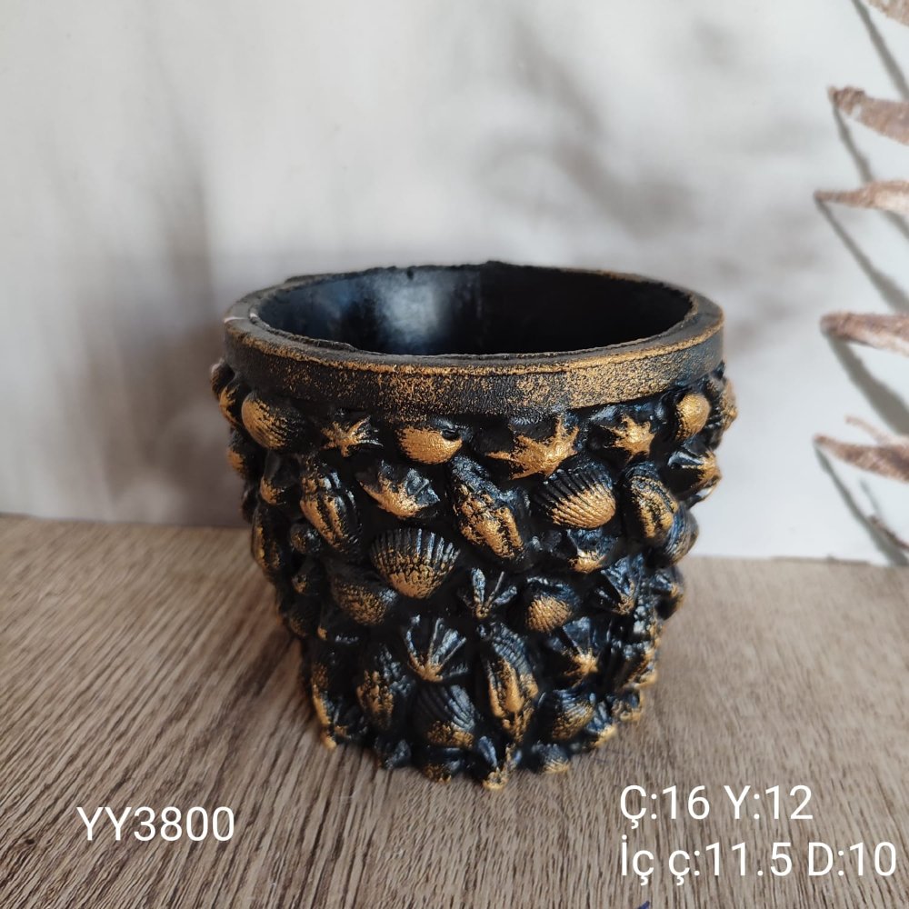 YY3800 - DENİZ KABUKLU SAKSI - SİLİKON KALIP
