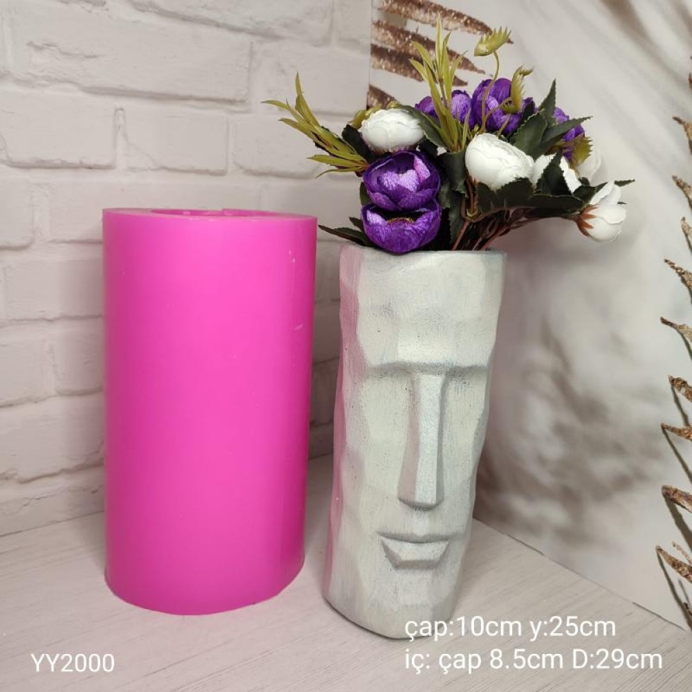 YY2000 TAŞ VAZO 25CM SİLİKON KALIP