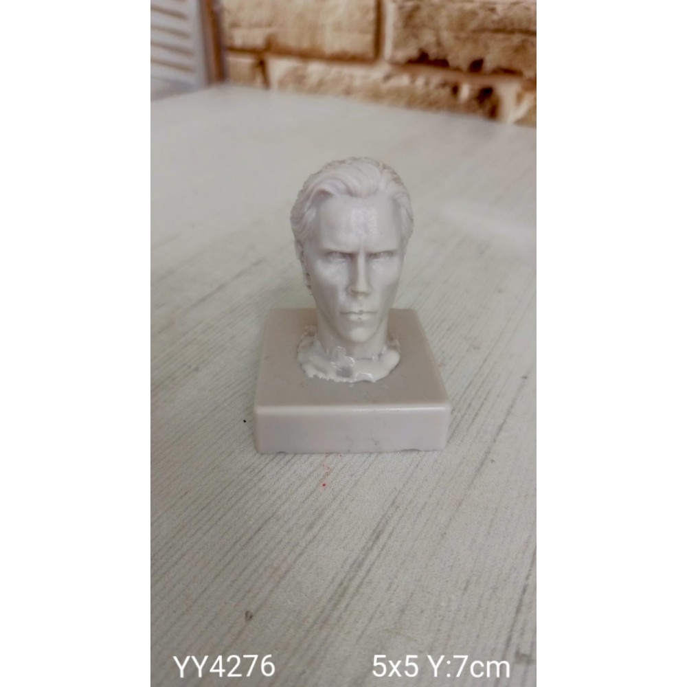 YY4276 Kaideli Erkek Büst Silikon Kalıp • El Yapımı Dekoratif Biblo Tasarımları için Hediye Seçeneği!