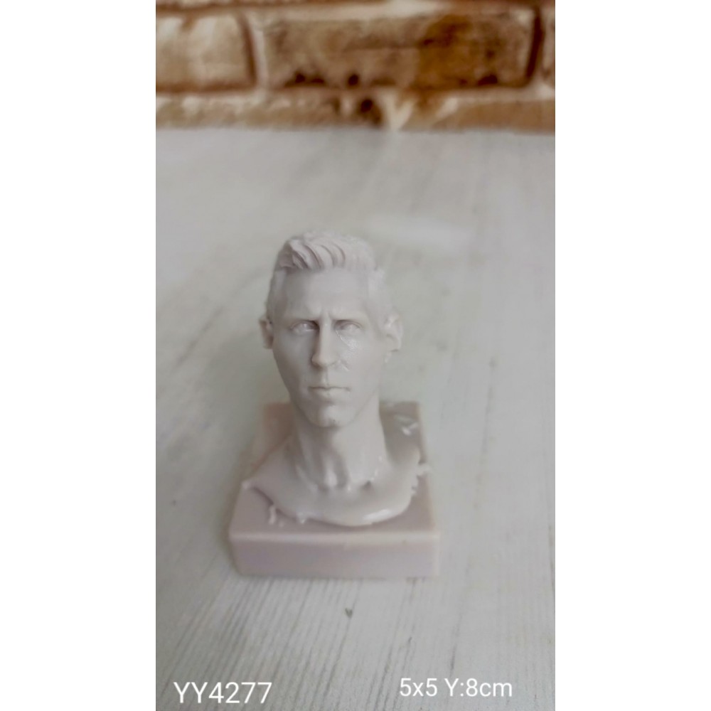 YY4277 Kaideli Erkek Büst Silikon Kalıp • El Yapımı Dekoratif Biblo Tasarımları için Hediye Seçeneği!