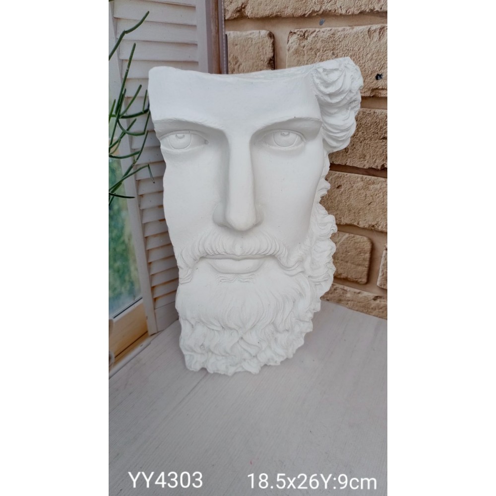 YY4303 Zeus Büst Silikon Kalıbı: Gücün ve Hükümdarlığın Sembolü Olarak Anlamlı Hediye!