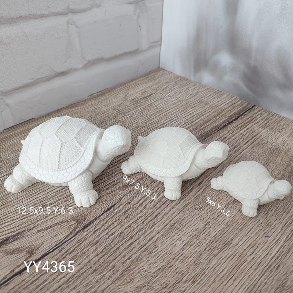 YY4365 KAPLUMBAĞA 3LÜ SET SİLİKON KALIP