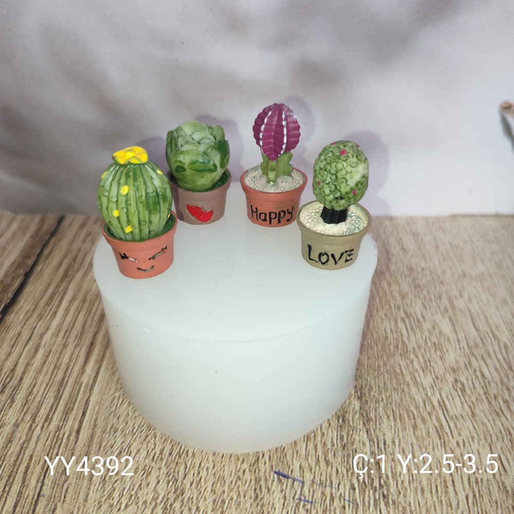 YY4392 4LÜ KAKTÜS SET SİLİKON KALIP YY4392 4LÜ KAKTÜS SET SİLİKON KALIP