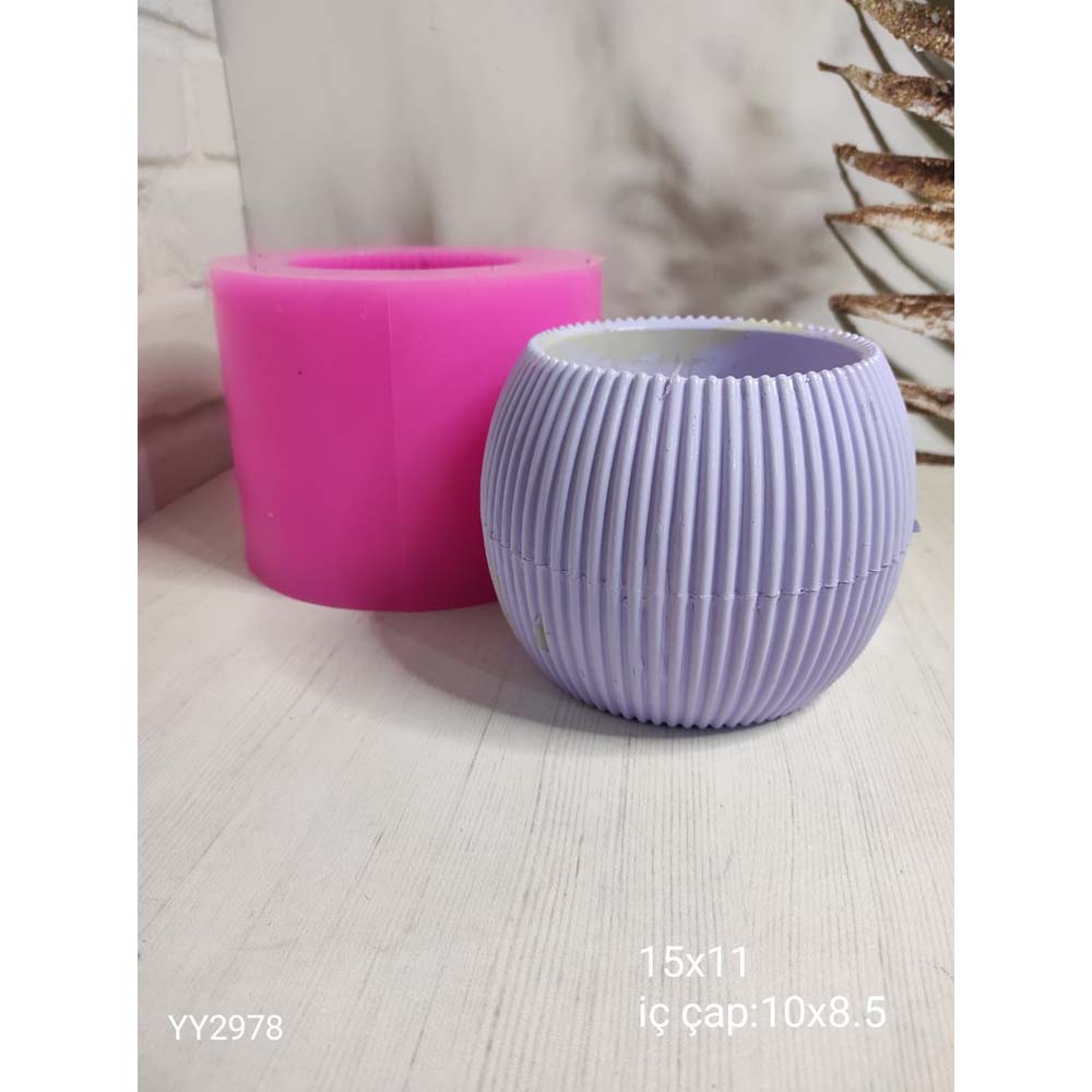 YY2978 Çizgili Saksı Top 15Cm YY2978 Çizgili Saksı Top 15Cm