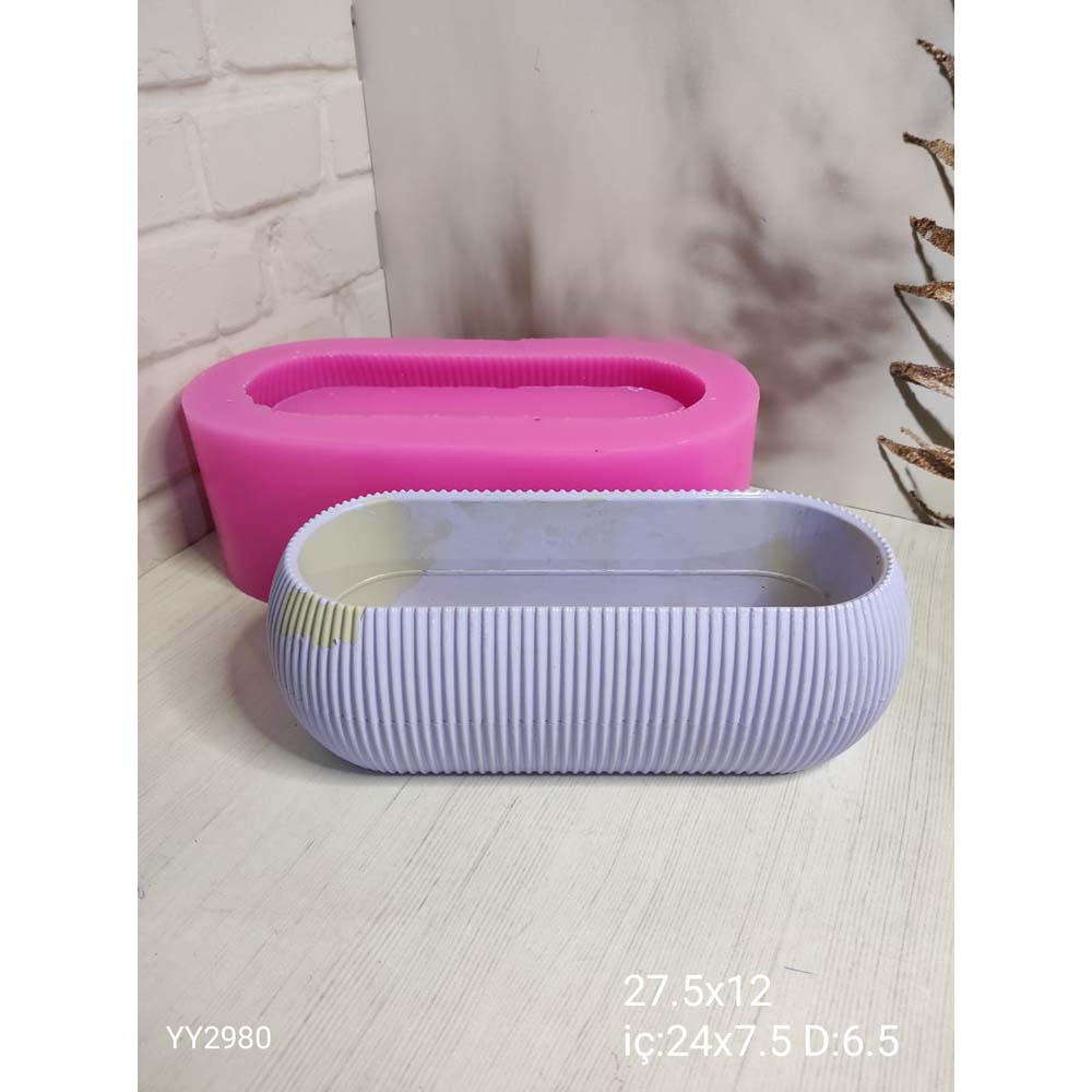 YY2980 Çizgili Saksı Uzun 27.5Cm YY2980 Çizgili Saksı Uzun 27.5Cm