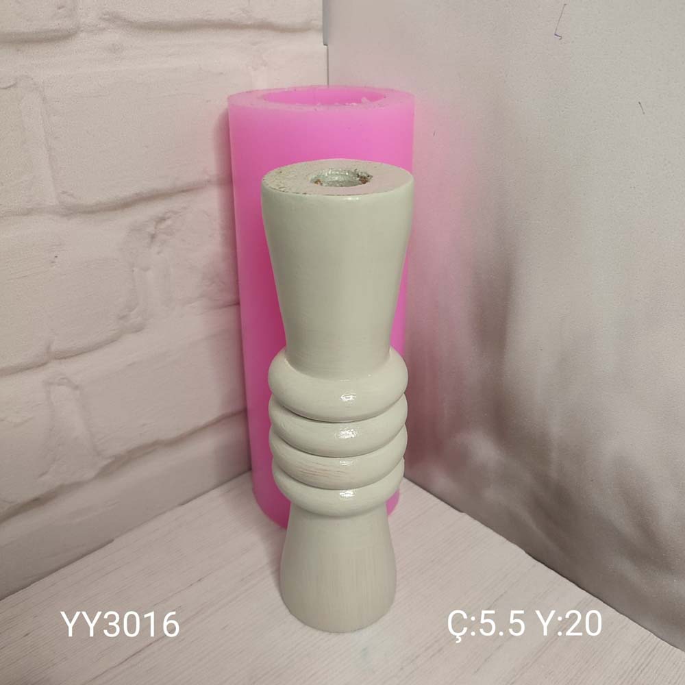 YY3016 Vazo Mumluk Ortası 4 Boğumlu 20Cm