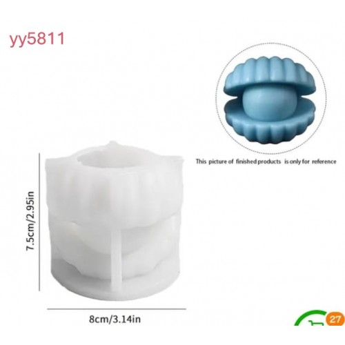 İstiridye Mumluk Silikon Kalıp • El Yapımı Zarif Dekor ve Özel Günler için Hediye Seçeneği!