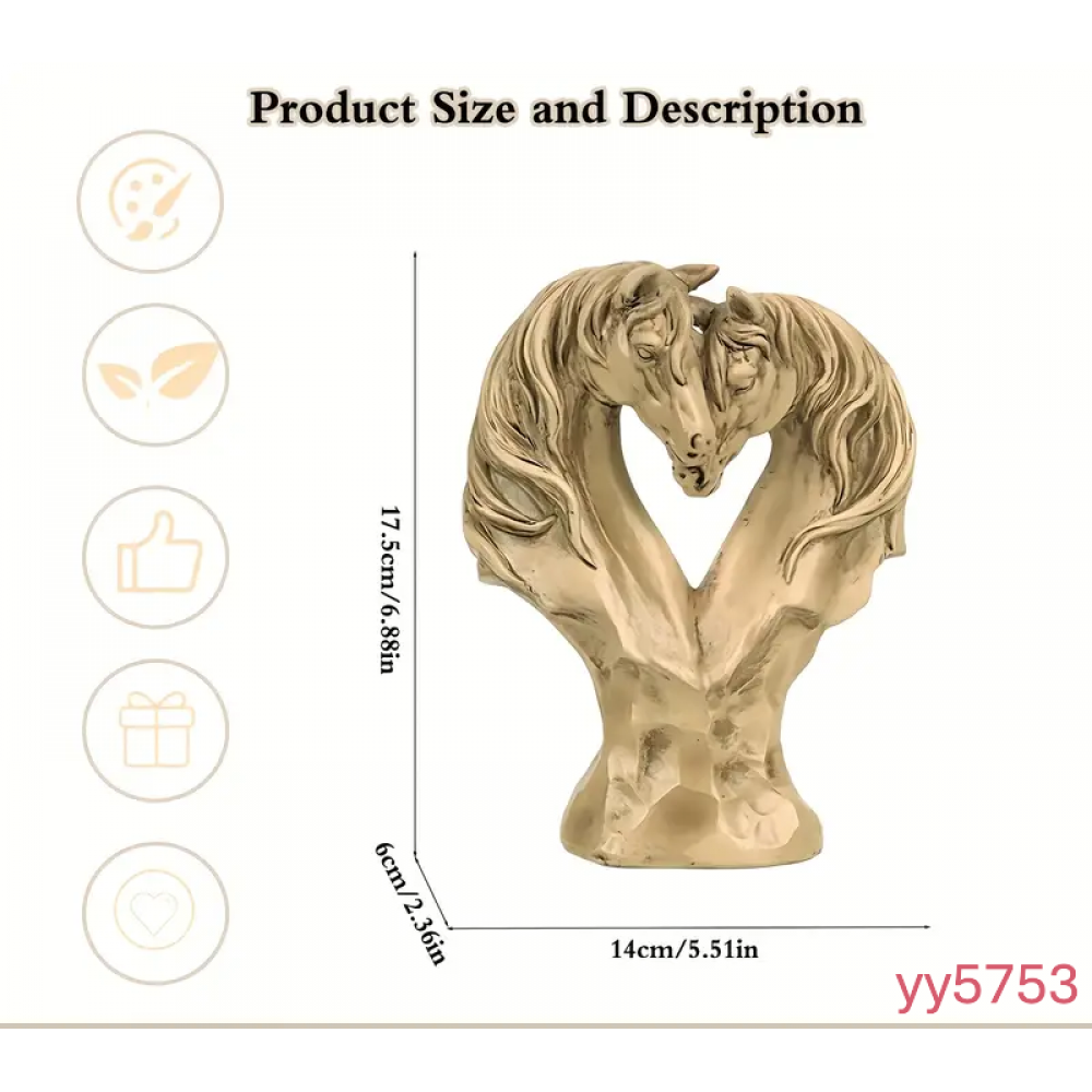  YY5753 İki At Figürü Biblo Silikon Kalıp - Şık ve Romantik Dekoratif Biblo, Yaratıcı Hediye Seçeneği!