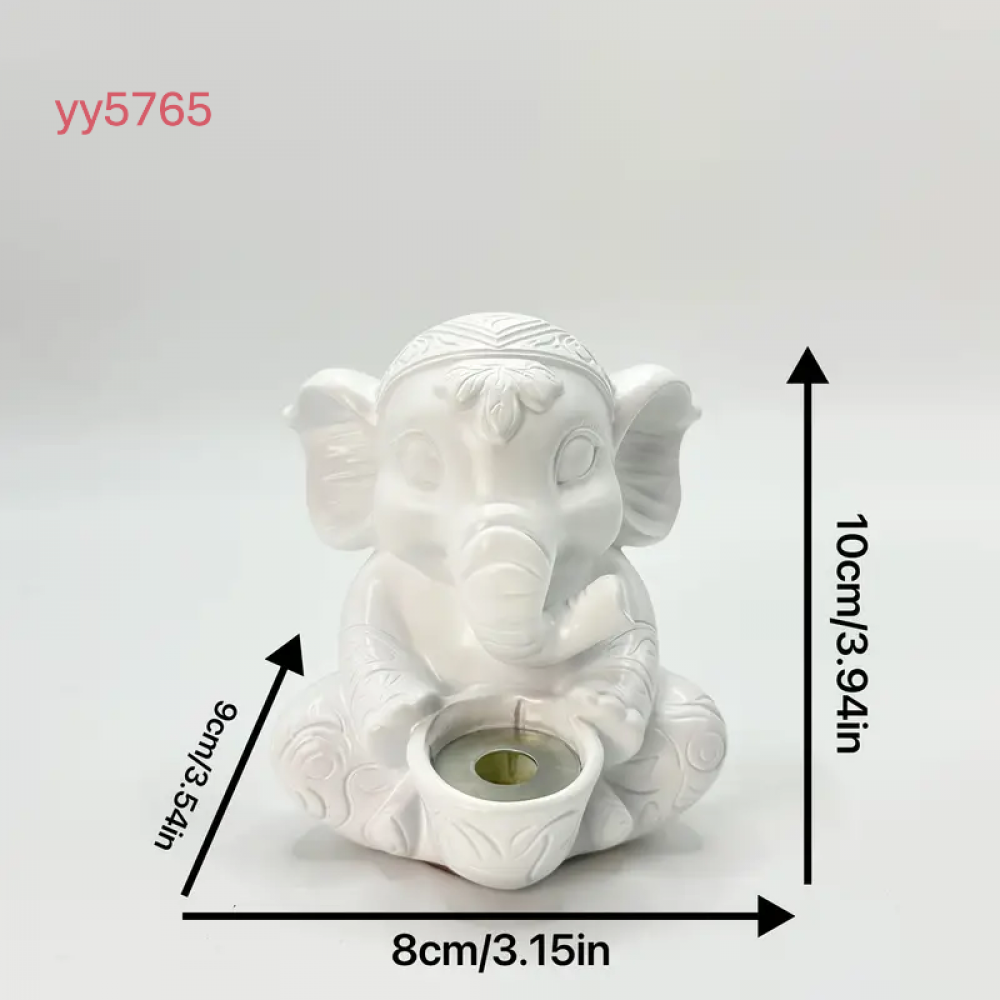  YY5765 Ganeşa Figürlü Tütsülük ve Tealight Mumluk Silikon Kalıp • El Yapımı Spiritüel Dekor Kalıbı • Anlamlı Hediyelik Obje!